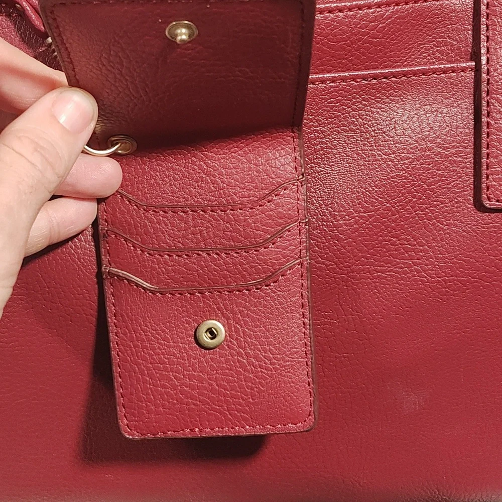 Relic | Wine Red Tote Bag | Card Holder | GUC